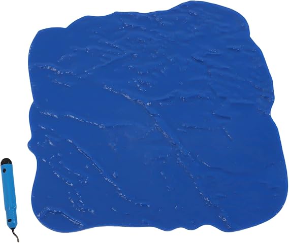 WETUSSEX 18"" x 18"" Concrete Seamless Stamp Mat, PU Concrete Texturing Floppy Mat Stamp Concrete Mold Slate Concrete Cement Stamping Mats Tool Floor Wall Texture Stamp Mat (18''x18'')