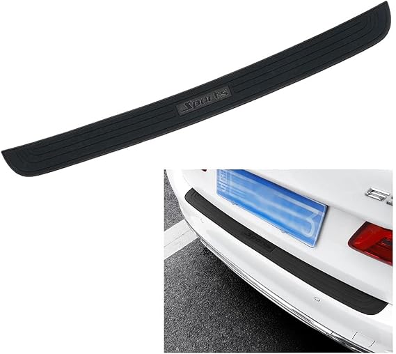 Rear Bumper Protector Guard Trunk Rubber Protection Strip Rubber Scratch-Resistant Trunk Door Entry Guards Car Accessory for SUV/Cars Universal(Sport Black)