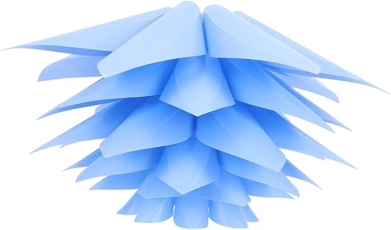 Six-layer Lotus-shaped Ceiling Lampshade Blue Creative Lamp Decor for Living Chandelier and Table Lamp DIY Combination Lightweight Cover