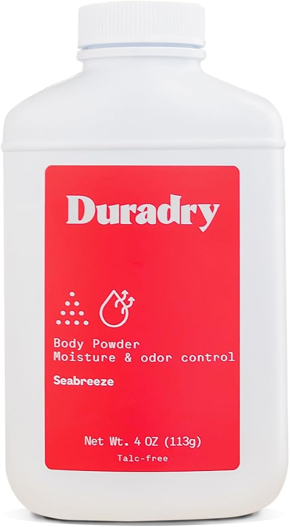 All-Natural Body Powder - Moisture & Odor Control, Sweat Absorbing, Anti-Chaffing, Talc-Free, Prevents and Eliminates Body Odor Naturally - Seabreeze Fragrance
