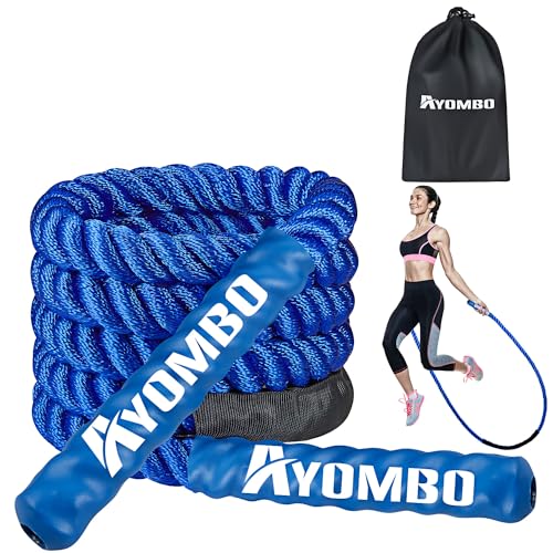 Jump Rope, Weighted Jump Rope for Men Women, 2 lb Heavy Jump Ropes for Fitness, Skipping Rope for Training, Improve Muscle Strength Workout Equipment