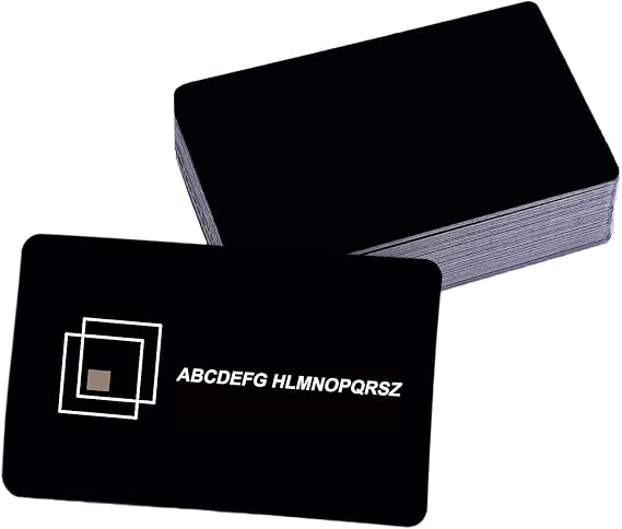 100pcs laser engraved Metal Business Cards Blanks 3.4x2.1in Thicknes (0.45mm)
