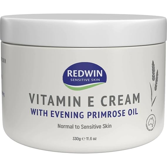 Redwin #MC VITAMIN E CREAM 300G -Nourish and soften your skin Moisturiser with Vitamin E and Evening Primrose Oil.