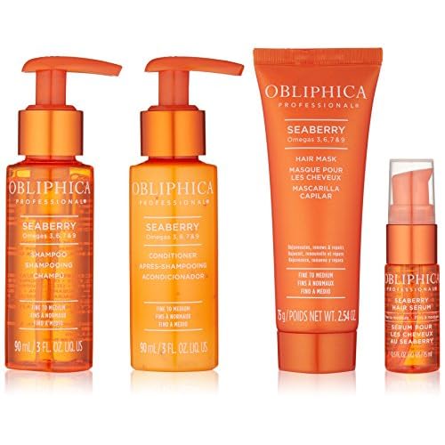 Obliphica Seaberry Fine to Medium Travel Kit - Elevate Your Hair Care On the Go