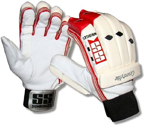 SS Countylite Boy's RH Batting Gloves (White)