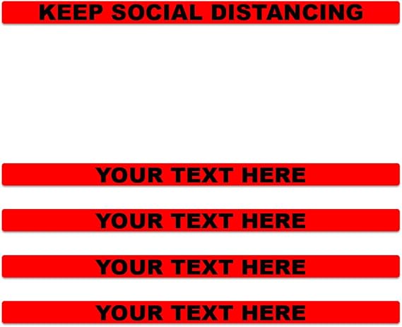 Floor Stickers Custom Sign Security Distance - Security Measures and Other pandemics. 4 Adhesive Straps 27,5 inch