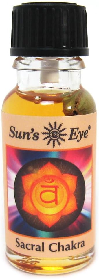 Sun's Eye Sacral Chakra Oil, 1/2 oz Bottle, Concentrated Aroma Oil