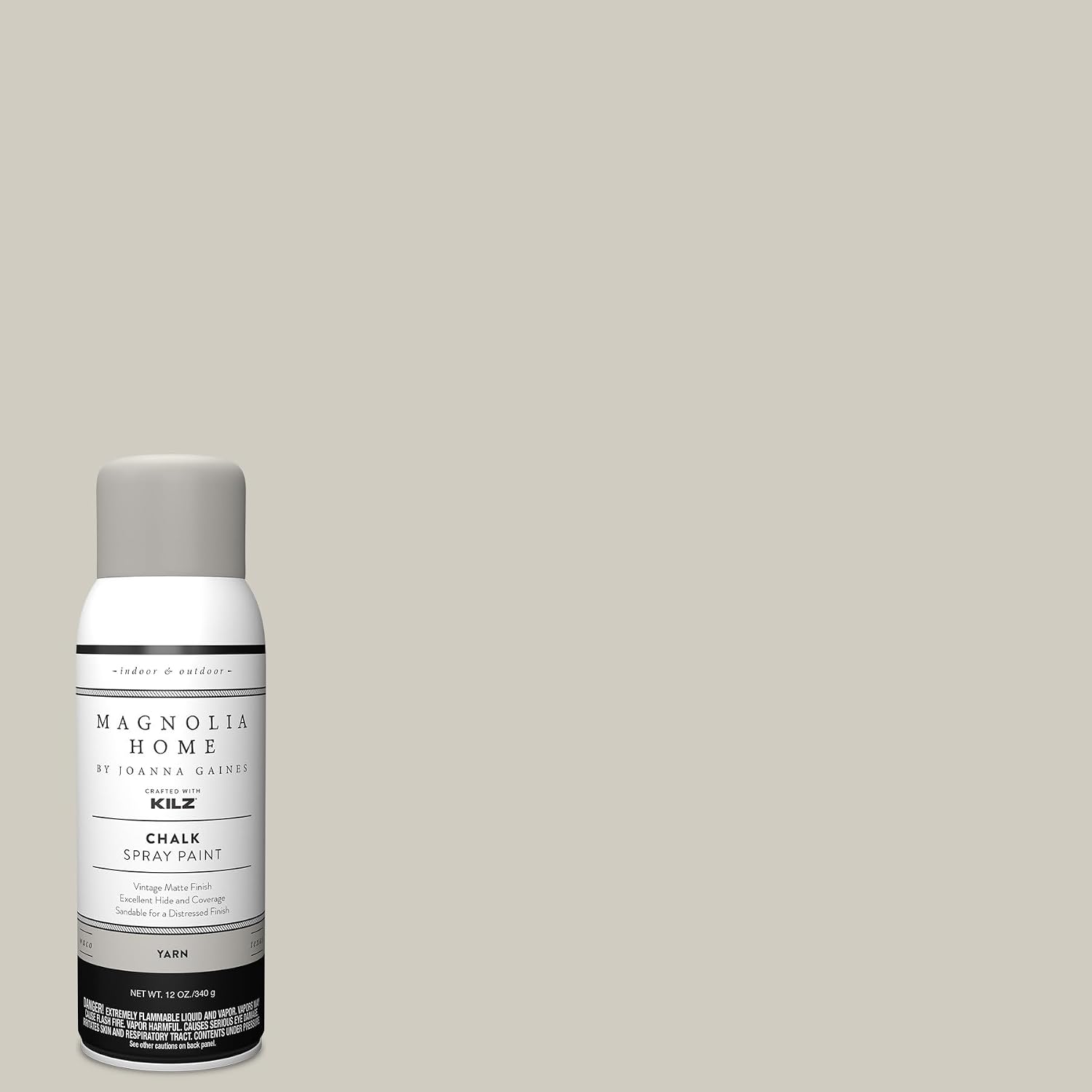 Magnolia Home by Joanna Gaines InteriorExterior Spray Paint for Small Projects, Ultra-Matte, YARN - 12 oz. Aerosol
