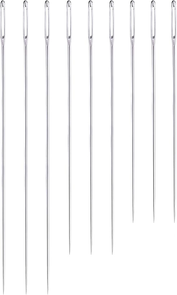 Medsuo 9 PCS 4.9"/5.9"/6.9" Extra Long Darning Sewing Big Eye Needles