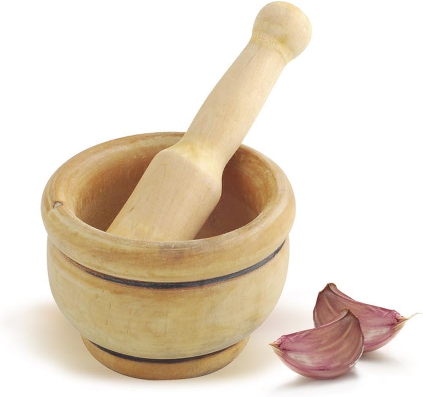 Metaltex Wooden Pestle and Mortar 12 cm