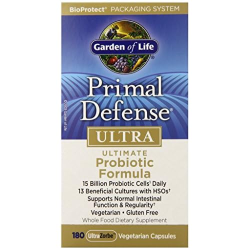 Garden of Life Primal Defense Ultra Ultimate Probiotic Formula Capsules, 180 Count Pack of 12