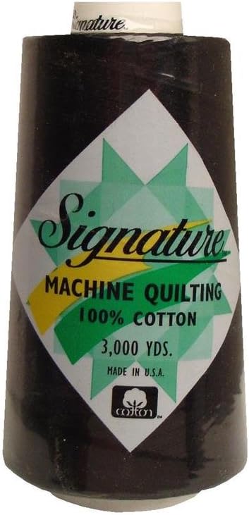 Signature Thread Signature 100% Ctn Quilt Thread 3000yd Black Cotton 3000