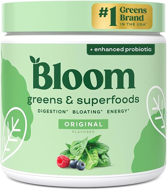 Bloom Nutrition Superfood Greens Powder, Original, 30 Servings