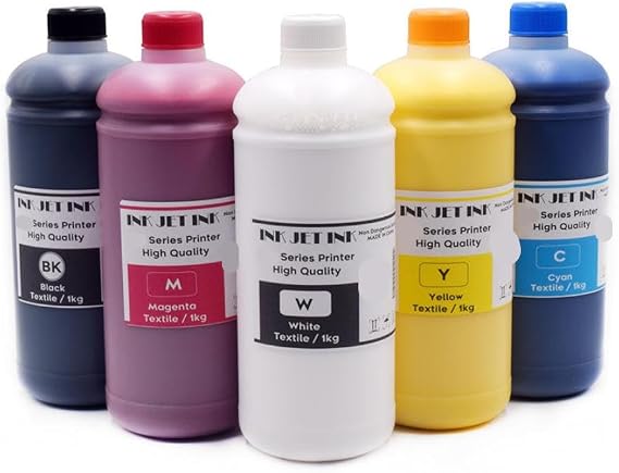 1000ML DTG Printing Ink for Textile Ink Compatible with Printer Supplies T50 T60 1390 1400 1430 R1900 R2000 R3000 F2000 3880 3890 3850 3800C 3800(BK Textile Ink)