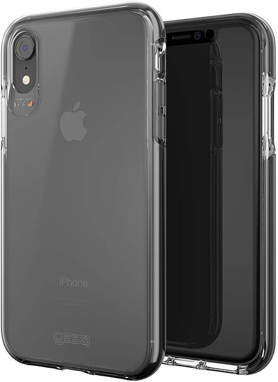 ZAGG Gear4 Piccadilly Piccadilly Clear Case with Advanced Impact Protection [ Protected by D3O ], Slim, Tough Design Compatible with Apple iPhone XR - Black