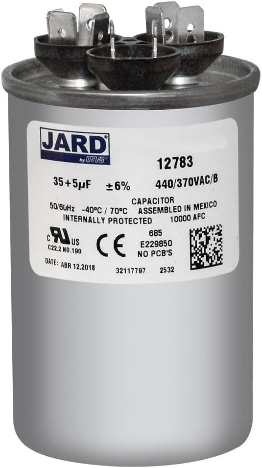 MARS - Motors & Armatures 12783 Round 35 + 5 uf MFD 440V VAC Motor Dual Run Capacitor