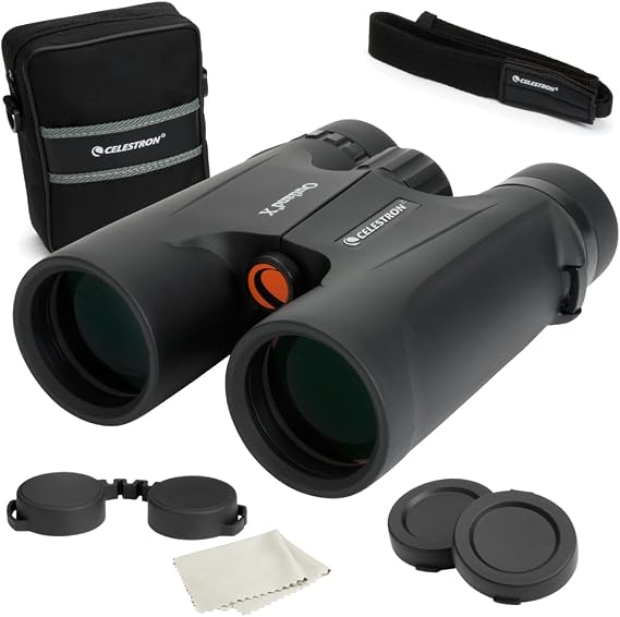 Celestron - Outland X 10x42 Binoculars Ideal for Birding and Outdoors 42mm Objective Lenses 5.5 Field of View BaK-4 Prisms Multi-Coated Waterproof and Fogproof