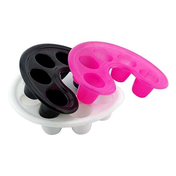 3Pcs Nail Soaking Bowl 5-finger Nail Art Tips Hand Soak Bowl Tray | Manicure Bowl Nail Polish Remove Soaker Bowl Mixed Color Acrylic Nail Treatment Remover Reusable Gel Nail Polish Remover Cups
