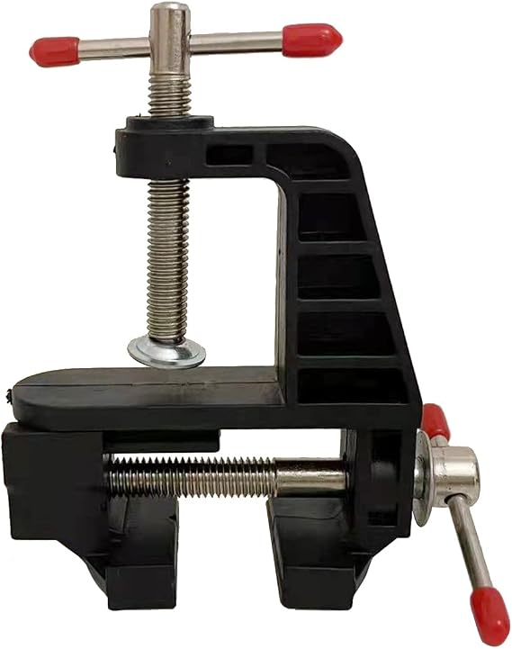 Mini Table Clamp Small Hobby Bench Vice for Repairs Modelling Painting and Crafting (Black)