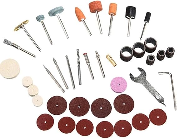 40pcs for MINI Electric Drill Rotary Tool Accessories Kit with Grinding, Cutting, Sanding, Carving and Polishing Heads for Metal, Wood, and Rust Cleaning