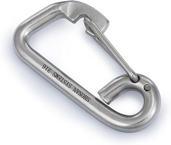 SHONAN Marine Boat Hooks, Stainless Steel Carabiner Heavy Duty Snap Hook, Rope Clips for Jet Ski, Kayak and Boat Dock Lines