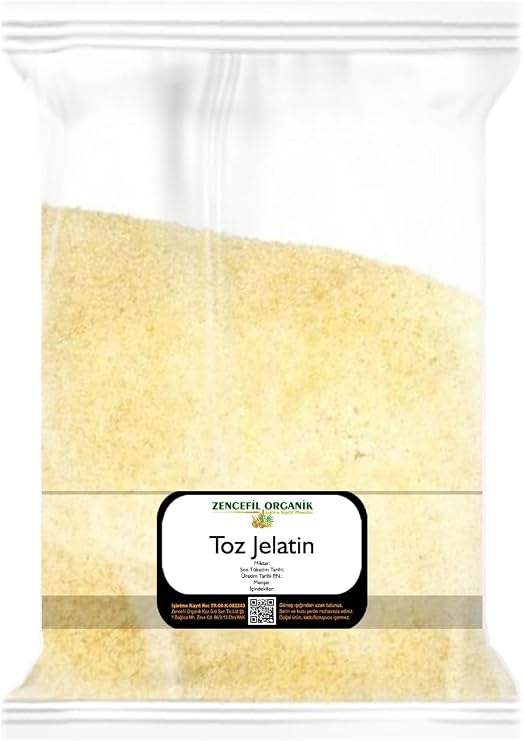 Toz Sığır Jelatini Yenilebilir Jelatin 250 gr