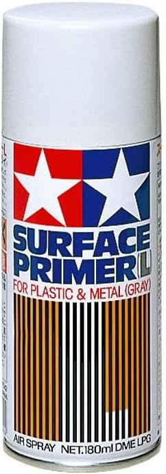 Tamiya TAM87042 87042 Surface Primer L Gray, 180ml Spray Can, Light Gray