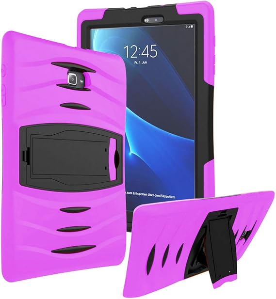 KIQ Armor Series Galaxy Tab A 8.0 2015 Case T350, Rugged Full-Body Drop Protection Tablet Case Cover Kickstand for Samsung Galaxy Tab A 8" SM-T350 SM-T355 - Hot Pink