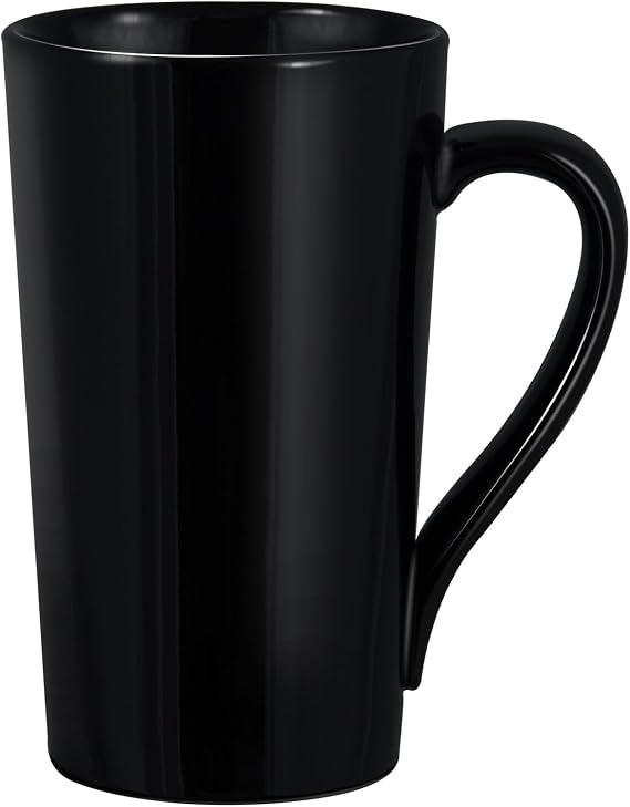 20oz Black Ceramic Coffee Mug, Coffee Cup Large Tall Coffee Mug with Handle