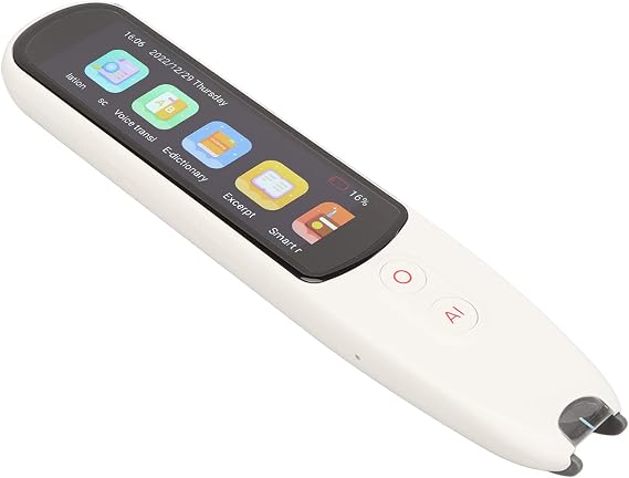 Smart Language Translator Pen, OCR Reading Pen with Text to Speech, 134 Languages Portable Scanner Translation Pen, 3in, Voice Translator for Travel