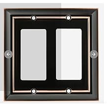 Brainerd Ruston 2-Gang Venetian Bronze Double Decorator Wall Plate