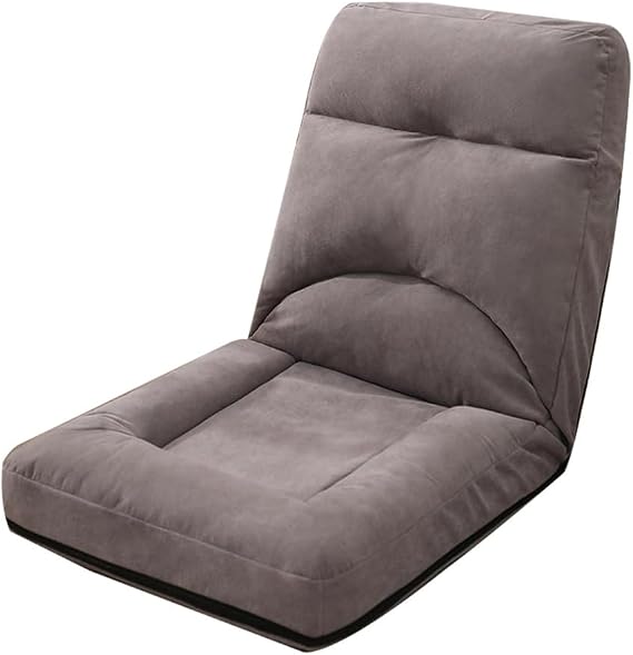Single Sofa Foldable Recliner Chair Window Lazy Lounge Chairs Seat, Folding Lawn Chairs Reclining Living Room Lounge Chairs Adjustable Backrest Chair for Bedroom, Living Room ( Color : Gray B )