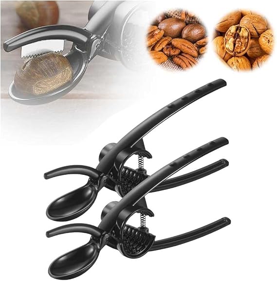 2-in-1 Nut Cracker Walnut, 2025 Upgrade Easy Cracking Nut Crackers for All Nuts, Aluminum Alloy Nutcracker Sheller Walnut Pliers, Nut Cracker for Pecan Nut Cracker Opener Kitchen Tools