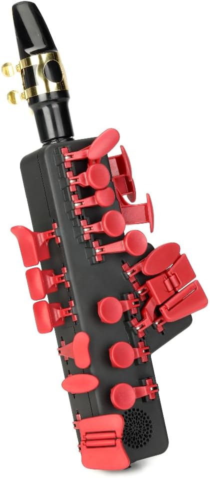 Travel Sax 2 (Red Brick) Compact Digital Saxophone for Silent Practice Anywhere | Lightweight Electronic Sax with Real Alto Mouthpiece, Built-in Speaker, Bluetooth MIDI/Audio, USB-C, 70+ Internal