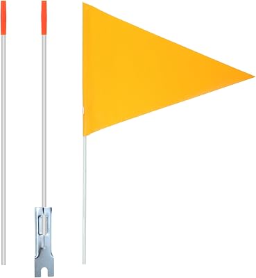 Bike Flag Sturdy Fiberglass Tear-Resistant Waterproof Flag Bicycle Flags Bike Safety Flags with Pole for Electric Bikes Golf Carts