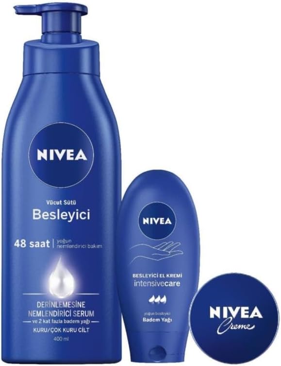 NIVEA Creme 30ml, Intensive Nourishing Body Milk 400ml, Moisturizing Hand Care Cream 75ml, Dry Skin, Intensive Moisturizing Care