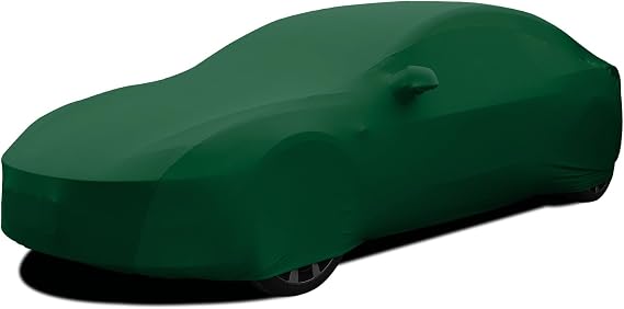 WinPower Indoor Car Cover, Fit Sedan 193-206in Soft Stretch Dustproof Cover | Breathable Dustproof Scratchproof Indoor Protection Elastic Full Car Cover for Underground Garage Auto Show, Green