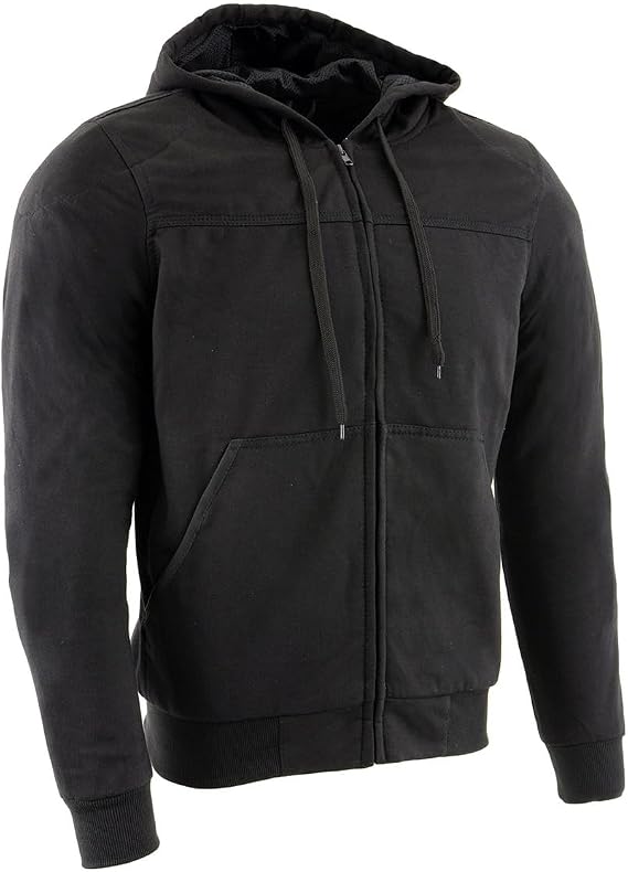 Milwaukee Leather Men's Streetguard Riding Hoodie - Aramid Reinforced with CE Shoulder and Elbow Armor - 3X-Large Black
