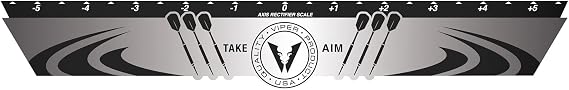 Viper Edge Dart Throw Line Marker, Peel and Stick Dart Board Accessories with Axis Rectifier Scale, Regulation Oche Throw Line for Steel Tip and Soft Tip Darts