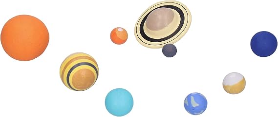 9Pcs Universe Planet Solar System Model Set, 3D Stereoscopic Solar System Figure, Ethenyl Teaching Model for Astronomy Enthusiast, Cognitive Play