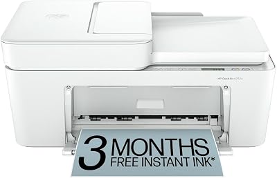 DeskJet 4252e All-in-One Wireless Inkjet Printer, Color Scanner Copier Fax, Compact Home Office Printer with Dual-Band Wi-Fi, Automatic Document Feeder, H-P Smart App, Instant Ink Ready, White