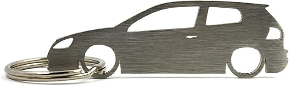 Silhouette Keychain Keyring for Golf MK5 3 Door Key Fob