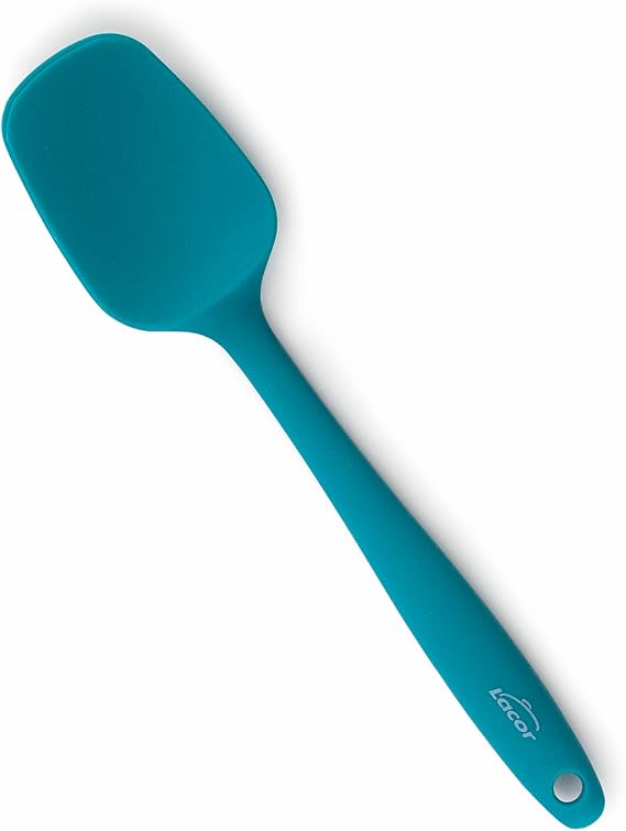 Lacor - 64453 - Ocean Kitchen Spoon, Silicone Spoon, Kitchen Utensils, Ergonomic Handle, Non-Stick, High Temperature Resistant, Dishwasher Safe, Length 27.5 cm