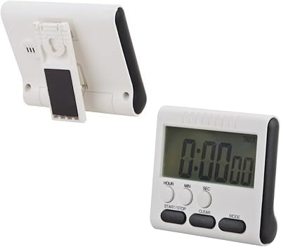 iplusmile Digital Kitchen Timer Magnetic Loud Alarm Countdown Clock with Large LCD Display for Cooking and Activity Reminders Hour Electronic Timer Without Battery Black
