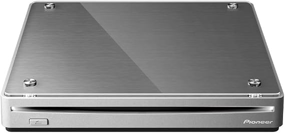 Pioneer BDR-XS05J USB 3.0 Compatible, BDXL, Interchangeable Slot-In Portable Blu-ray Drive, Metallic Silver