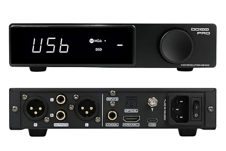 SMSL DO100PRO HiFi Balanced DAC with Dual ES9039Q2M & XMOS XU316, 32bit/768kHz DSD512 MQA Full Decoder BT5.1 LDAC USB/Optical/Coaxial/HDMI(ARC) Input RCA/XLR Output for PS5/SW/TV/Audio System