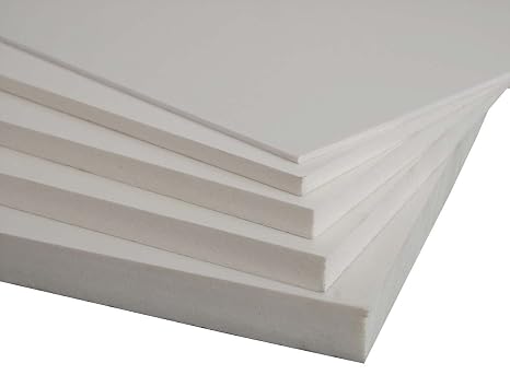 PVC Foam Board Sheet - 24" x 48" - White - 10mm Thickness - Used in Signboard/Display, Digital & Screen Printing, Crafts, Modeling, Photo Mounting, Theatrical Props - Lightweight & Flame-Resistant