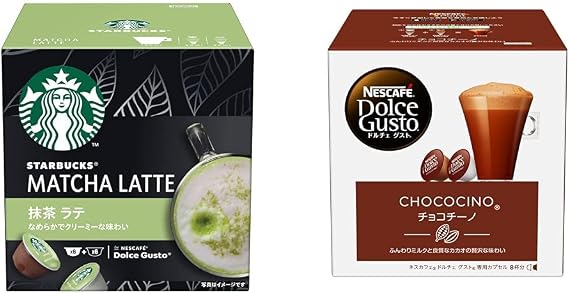 Set Purchase Nestle Starbucks Matcha Latte, Nescafe Dolce Gusto Dedicated Capsule, 12 P Pod Capsules + Nescafe Dolce Gusto Dedicated Capsules Choccino 16 P 8 servings Cocoa