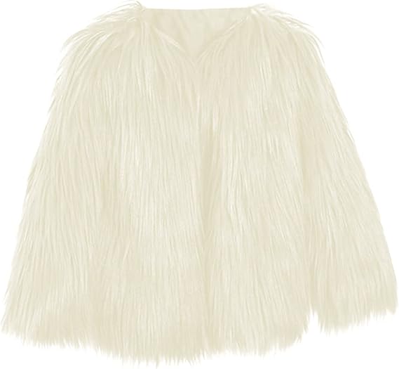 RACHAPE Girls Faux-Fur Jacket Coat Winter Snowday Thick Warm Fashion Cool Clothes 2-10 Years