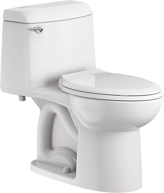 American Standard Champion 4 One Piece Elongated Toilet, 1.6 GPF, White | One Piece Toilet: Right Height Chair Height Bowl, Large Clog-Free 4 In Flush Valve, Slow Close Seat Included | 2034314.020